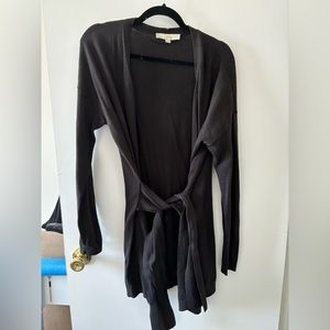 Loft long tie cardigan